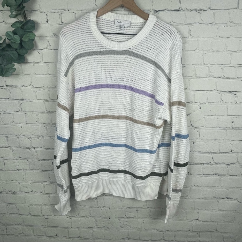 Michael Stars White Striped Sweater